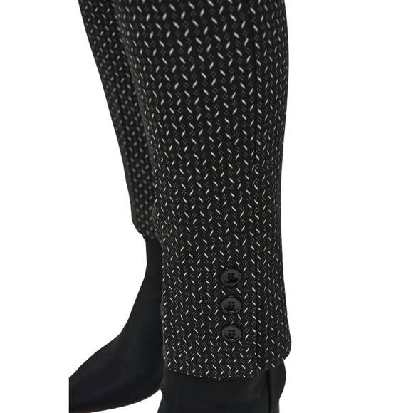 NEW JOSEPH RIBKOFF jacquard abstract print pull on pants in black/white - Picture 3 of 3